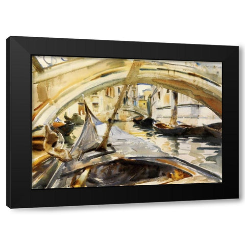 Rio di Santa Maria Formosa, Venice, 1902-04 Black Modern Wood Framed Art Print by Sargent, John Singer
