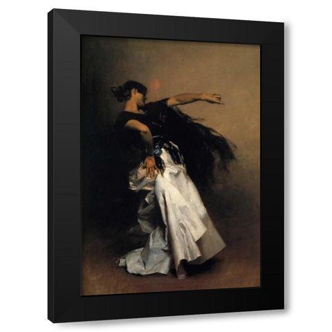 Spanish Dancer 1880-81 Black Modern Wood Framed Art Print with Double Matting by Sargent, John Singer
