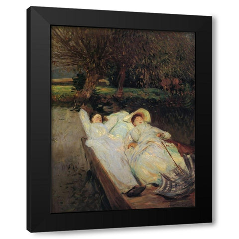 St Martins, Summer 1888 Black Modern Wood Framed Art Print with Double Matting by Sargent, John Singer