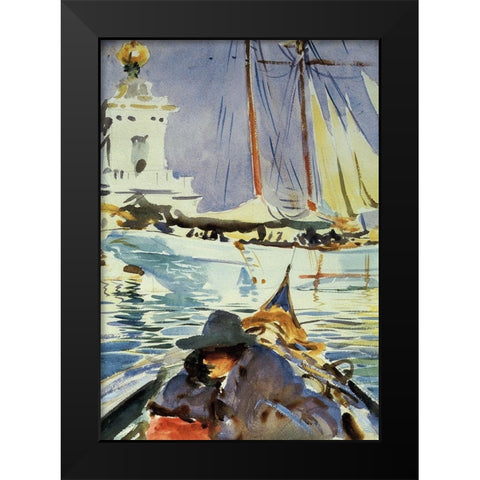 The Grand Canal, Venice, 1909-11 Black Modern Wood Framed Art Print by Sargent, John Singer