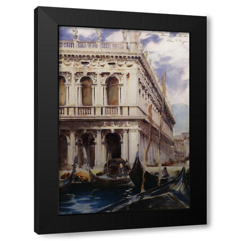 The Libreria, Venice, 1902-04 Black Modern Wood Framed Art Print by Sargent, John Singer