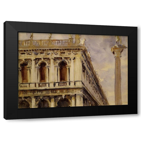 The Libreria, Venice, 1903-04 Black Modern Wood Framed Art Print with Double Matting by Sargent, John Singer