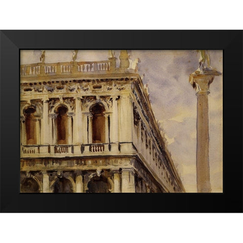 The Libreria, Venice, 1903-04 Black Modern Wood Framed Art Print by Sargent, John Singer