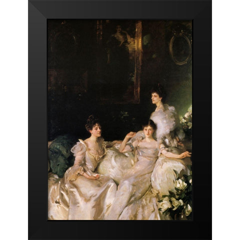 The Wyndham Sisters Black Modern Wood Framed Art Print by Sargent, John Singer