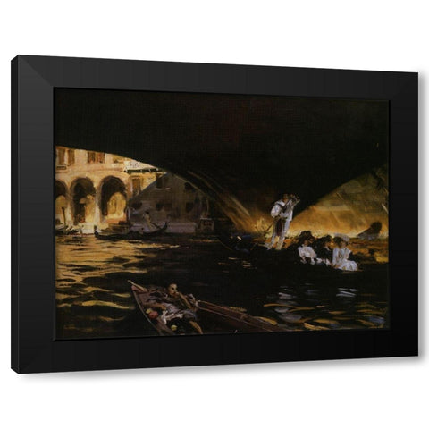 Under the Rialto Bridge, 1909 Black Modern Wood Framed Art Print by Sargent, John Singer
