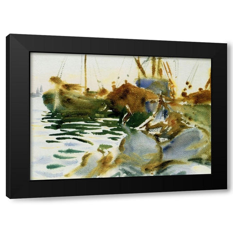 Venice Sunset, 1902-04 Black Modern Wood Framed Art Print by Sargent, John Singer