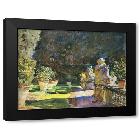 Villa de Marlia, Lucca, c. 1910 Black Modern Wood Framed Art Print with Double Matting by Sargent, John Singer
