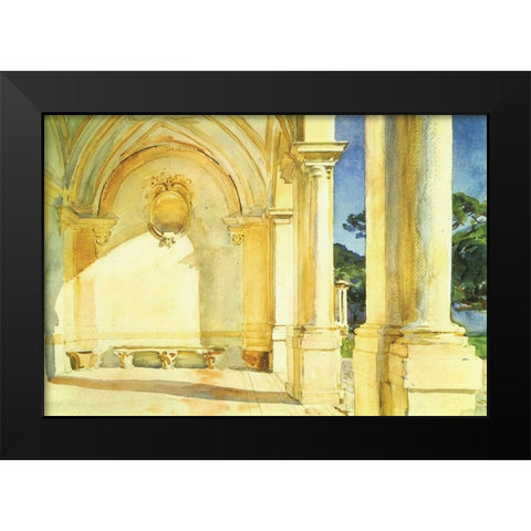 Villa Falconieri 1910 Black Modern Wood Framed Art Print by Sargent, John Singer