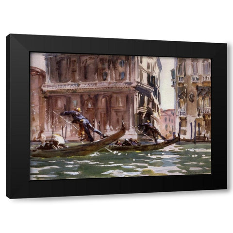 Vue de Venise, 1902-04 Black Modern Wood Framed Art Print by Sargent, John Singer