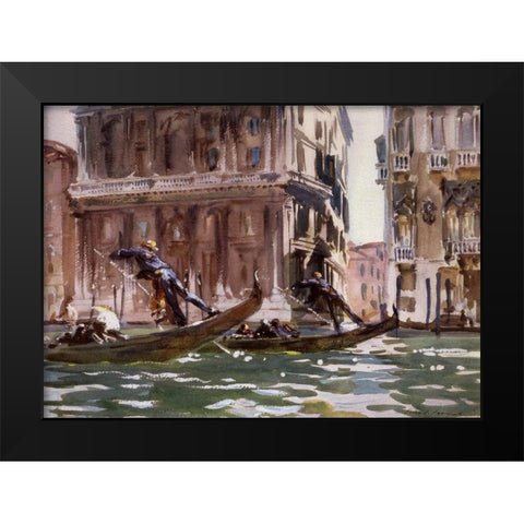 Vue de Venise, 1902-04 Black Modern Wood Framed Art Print by Sargent, John Singer