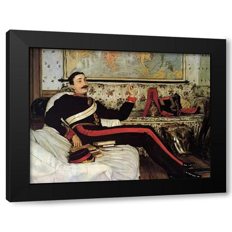 Colonel Frederick Burnaby Black Modern Wood Framed Art Print with Double Matting by Tissot, James