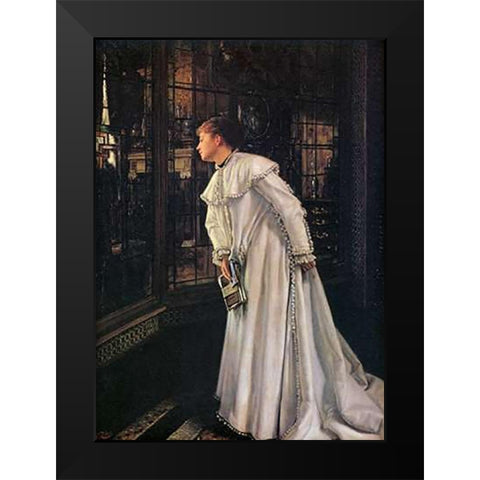 The Staircase Black Modern Wood Framed Art Print by Tissot, James