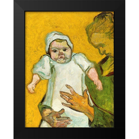 Madame Roulin And Baby Black Modern Wood Framed Art Print by Van Gogh, Vincent
