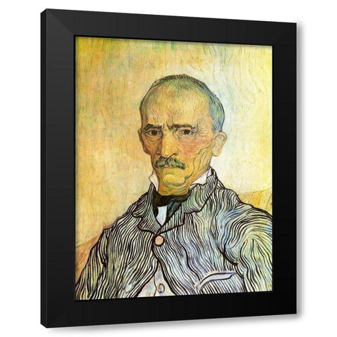 Portrait Black Modern Wood Framed Art Print with Double Matting by Van Gogh, Vincent