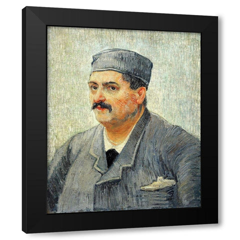 Restaurant Owner Black Modern Wood Framed Art Print with Double Matting by Van Gogh, Vincent
