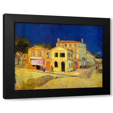The Yellow House, 1888 Black Modern Wood Framed Art Print by Van Gogh, Vincent