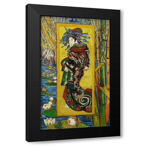 The Courtesan (After Eisen) Black Modern Wood Framed Art Print with Double Matting by Van Gogh, Vincent
