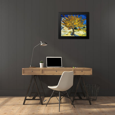 The Mulberry Tree 1889 Black Modern Wood Framed Art Print by Van Gogh, Vincent