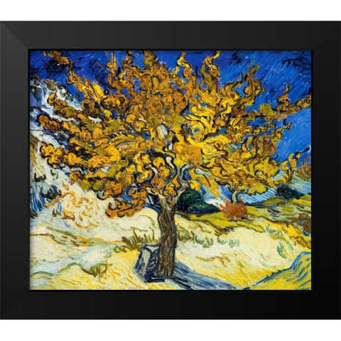 The Mulberry Tree 1889 Black Modern Wood Framed Art Print by Van Gogh, Vincent