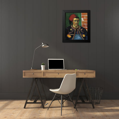The Zouave Black Modern Wood Framed Art Print by Van Gogh, Vincent