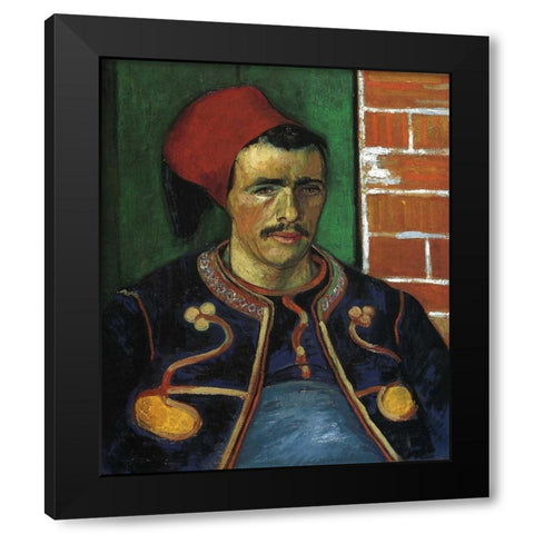 The Zouave Black Modern Wood Framed Art Print with Double Matting by Van Gogh, Vincent
