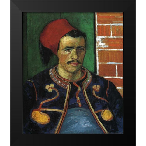 The Zouave Black Modern Wood Framed Art Print by Van Gogh, Vincent