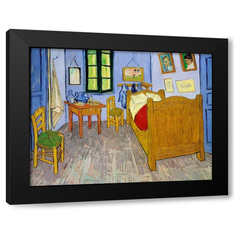 Van Goghs Bedroom Arles, 1889 Black Modern Wood Framed Art Print by Van Gogh, Vincent