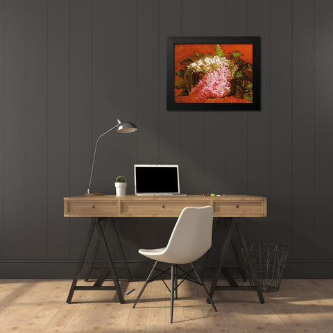 Lilacs Black Modern Wood Framed Art Print by Van Gogh, Vincent