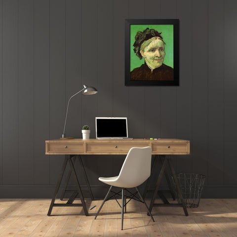 Artists Mother Black Modern Wood Framed Art Print by Van Gogh, Vincent