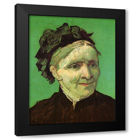 Artists Mother Black Modern Wood Framed Art Print by Van Gogh, Vincent