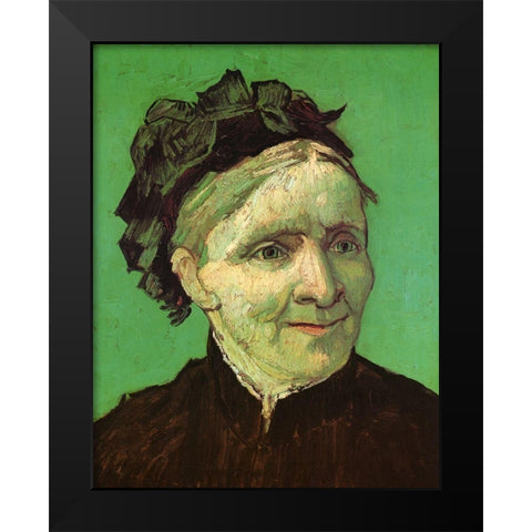 Artists Mother Black Modern Wood Framed Art Print by Van Gogh, Vincent
