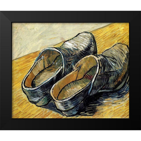 Clogs Black Modern Wood Framed Art Print by Van Gogh, Vincent