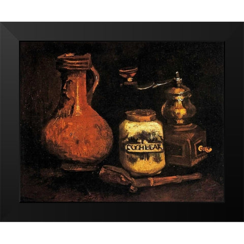 Coffee Mill Pipe Cas Jug Black Modern Wood Framed Art Print by Van Gogh, Vincent