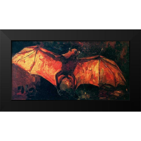 Flying Fox Black Modern Wood Framed Art Print by Van Gogh, Vincent