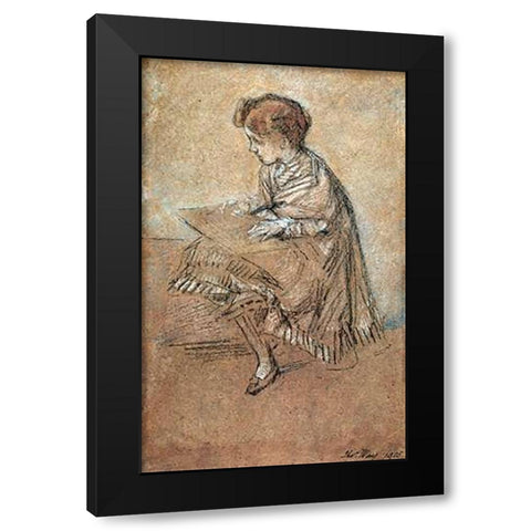 Baby Leyland 1872 Black Modern Wood Framed Art Print by Whistler, James McNeill