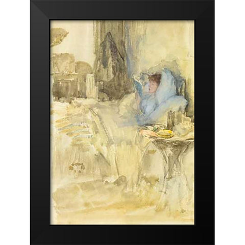 Convalescent Or Petit Dejeuner Note In Opal 1883 Black Modern Wood Framed Art Print by Whistler, James McNeill