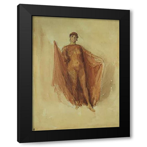 Dancing Girl 1883 Black Modern Wood Framed Art Print by Whistler, James McNeill