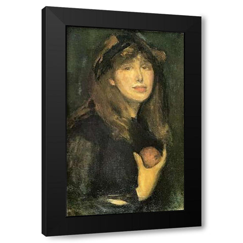 Dorothy Seton Black Modern Wood Framed Art Print with Double Matting by Whistler, James McNeill