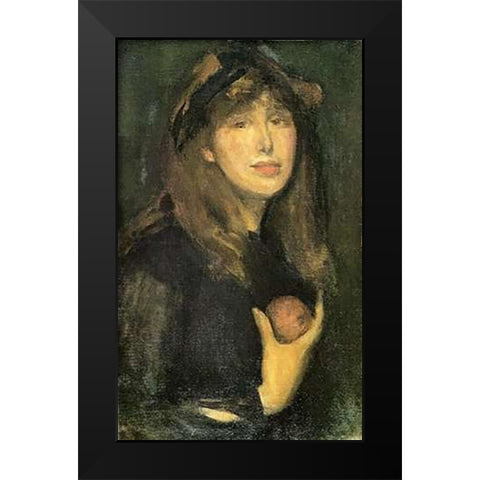 Dorothy Seton Black Modern Wood Framed Art Print by Whistler, James McNeill