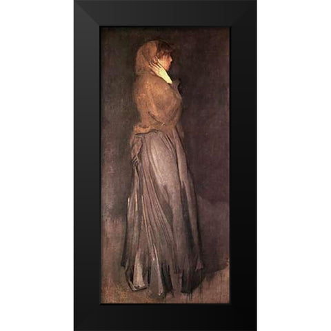 Effie Dean Black Modern Wood Framed Art Print by Whistler, James McNeill