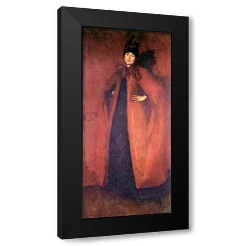 Harmony In Red Black Modern Wood Framed Art Print by Whistler, James McNeill