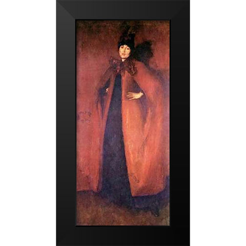 Harmony In Red Black Modern Wood Framed Art Print by Whistler, James McNeill