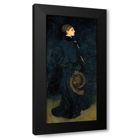 Miss Rosa Corder Black Modern Wood Framed Art Print by Whistler, James McNeill
