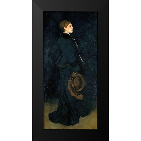 Miss Rosa Corder Black Modern Wood Framed Art Print by Whistler, James McNeill