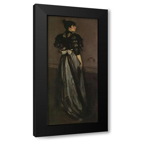 Mother Of Pearl And Silver The Andalusian 1888 Black Modern Wood Framed Art Print with Double Matting by Whistler, James McNeill