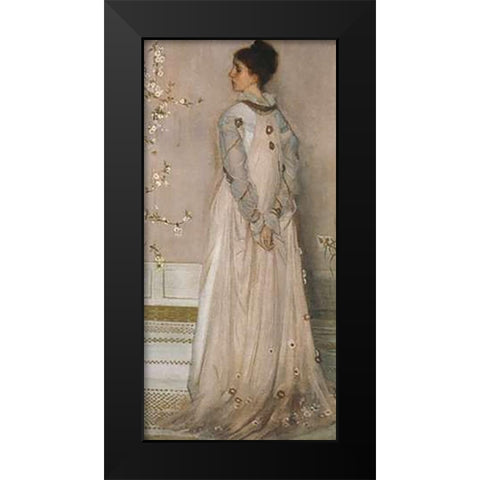 Mrs Frances Leyland Black Modern Wood Framed Art Print by Whistler, James McNeill