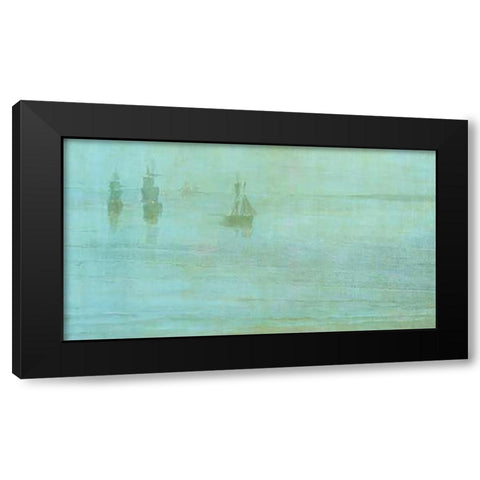 Nocturne The Solent 1866 Black Modern Wood Framed Art Print by Whistler, James McNeill