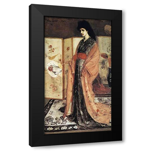Princess From Land Porcelain Black Modern Wood Framed Art Print by Whistler, James McNeill