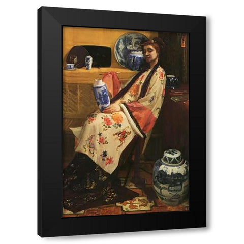 Purple And Rose Lange Leizen Of Six Marks 1864 Black Modern Wood Framed Art Print by Whistler, James McNeill