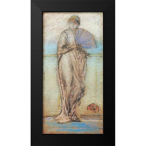 Resting 1870 Black Modern Wood Framed Art Print by Whistler, James McNeill